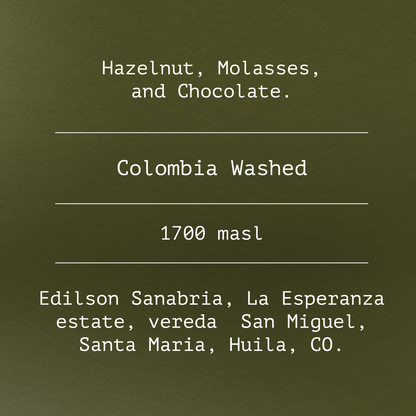 Colombia Washed By Edilson Sanabria