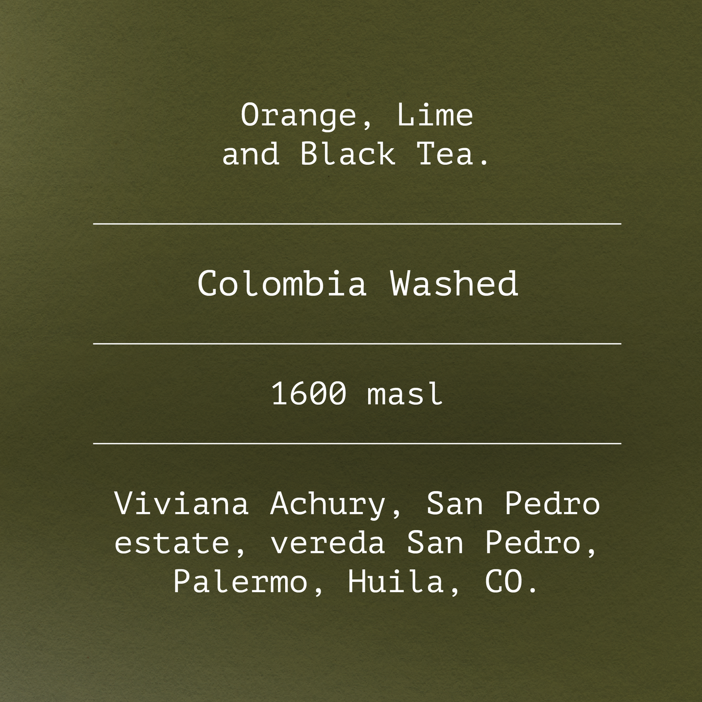 Colombia Washed By Viviana Achury